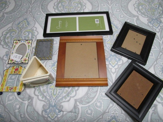 Frame Lot - Misc. Desk Top Frames, Various Sizes/Types, 1 Pyramid/Triangle Shape