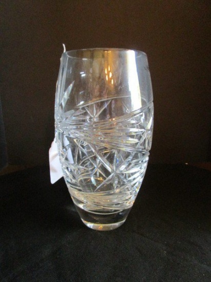 Cut-Glass Star Patterned Crystal-Glass Bead Vase