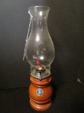 Lamplight Farms Wood Base Oil Lamp w/ Glass Flute