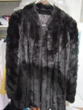 Black Fur Coat Size Unknown, Fur Type Possibly Rabbit