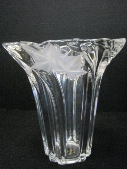 Mikasa Crystal Parisian Ivy Vase Clear/Frosted Leaves
