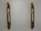 Pair - Wooden Loom Shuttles w/ Bobbins Wall Sconces