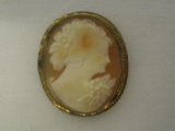 Stamped 1/20 12K.G.F. Cameo/Brooch