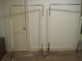 2 Metal Clothes Racks on Casters