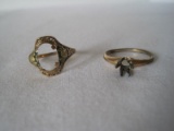 2 Rings Stamped 14K/10K