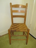 Oak Ladder Back Chair w/ Woven Seat