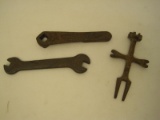 3 Cast Iron Hand Tools Homestead, Wrench & Other