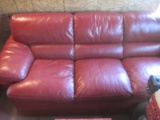 Contemporary Style Maroon Oversized Sofa