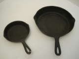 2 Cast Iron Handled Skillet