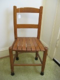 Child's Oak Ladder Back Chair w/ Slat Seat