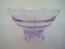 Pink Ice Art Glass Footed Bowl