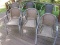 6 Arched Back Aluminum Frame Chairs w/ All Weather Woven Back/Seat