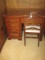 Broyhill Furniture Wood Grain Finish Writing Desk w/ Ladder Back Chair/Upholstered Seat