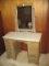 Stained Vanity w/ Attached Mirror