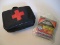 Lot - First Aid Kit & Auto Distress Road Flares