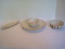 Lot - Lenox Fine China Gourmet Collection Cream Leaf Embossed w/ Gold Trim Chip/Dip