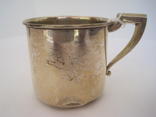 S&B Sterling Baby Cup Engraved Initials J.F.S.