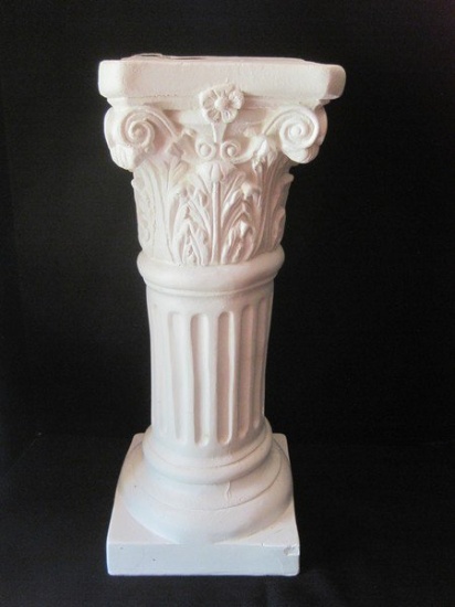 Grecian Design Plaster Column Plant Stand/Decorative Accent
