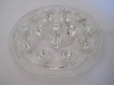 Pressed Glass Flower Frog Disc