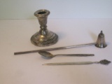 Sterling Lot - Frank M. Whiting & Co. Weighted Base Candle Stick 3 3/4