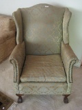 Chippendale Style Wingback Ball & Claw Chair