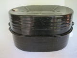 Vintage Lisk Enamel Graniteware Roaster w/ Handled Liner Pan