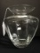 Crystal Glass Vase Urn Design, Ribbed Sides