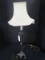 Metal Column Spindle Desk Lamp w/ Shade Claw Feet, Acanthus Leaf Motif Base