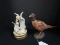 Ceramic Peasant Décor & Gorham Made in Japan Porcelain Angel/Baby Jesus Musical
