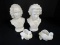 Ceramic Bach & Beethoven busts w/ DSO on Base, Pair Ceramic Swan Votive Dishes