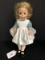 Madame Alexander Doll in Blue/White Dress 