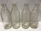 4 Pyrex Vintage Clear Glass Bottles 6 1/2