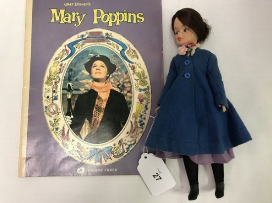 Golden Press Walt Disney's Mary Poppins Original 1964 Storybook w/ Doll