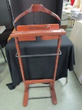 Wooden Suit Valet Stand 2 Pull-Out Bowls, Tie Hanger, Etc.
