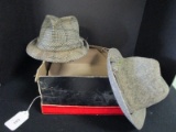 Pair - Fedora-Style Hats in Box Size 7 1/4, 1 Stetson