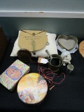 Misc. Lot - Plate, Pawley's Island Pillow, Horse Motif Book End, Brass Bucket Tag w/ Handle