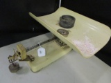 Vintage Detecto Baby Scale Metal w/ Weights 5, 10 Pounds, Etc.