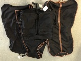 Lot - Black Suit Hanging Case, 2 Pegasus Suit Carry Cases, Brigs & Riley Black Zip-Up Carry Case