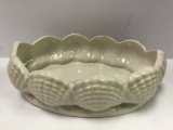 Ceramic Scalloped Shell Design Oval Dish 11