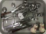 Silverplate Lot - Knives, Forks, Spoons, Etc. Stainless by Imperial