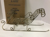 Brass Plated Santa Sleigh by Weaver Manufacturing w/ Original Box