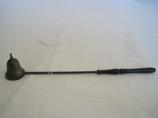 Web Sterling Candle Snuffer w/ Black Lacquer Wooden Handle