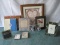 Lot - Framed Calligraphy Quote, Photo Albums, Picture Frames & Accordin Folder