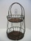 Two Tier Wire Black Basket w/ Center Handle