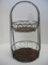 Two Tier Green Wire Basket w/ Center Handle