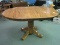 Oak Pedestal Table w/ Leaf