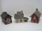Lot - 2 Kittery Graphics Handcrafted Red Barn Recipe Card Holder Boxes