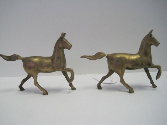 Pair - Brass Horse Figurines