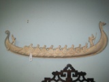 Vintage Syroco Wall Décor Relief Viking Ship Molded