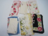 Lot - Vintage Ladies Handkerchiefs Christmas Floral & Other Patterns